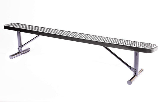 Expanded Metal Park Bench with Portable Frame - Coated Outdoor Furniture