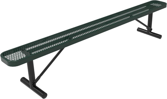 Expanded Metal Park Bench with Portable Frame - Coated Outdoor Furniture