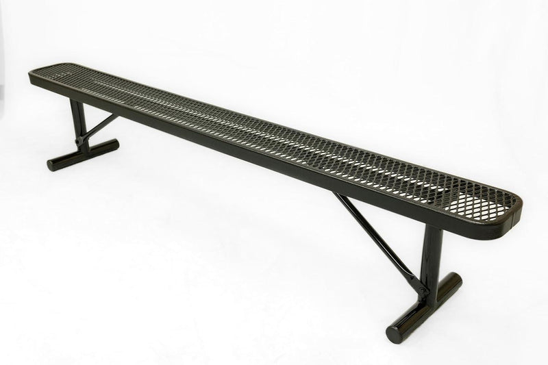 Load image into Gallery viewer, Expanded Metal Park Bench with Portable Frame - Coated Outdoor Furniture
