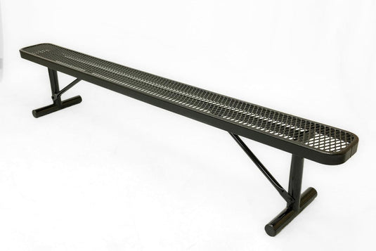 Expanded Metal Park Bench with Portable Frame - Coated Outdoor Furniture