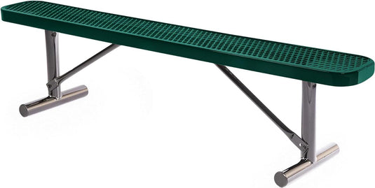 Expanded Metal Park Bench with Portable Frame - Coated Outdoor Furniture