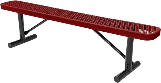 Expanded Metal Park Bench with Portable Frame - Coated Outdoor Furniture