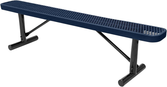 Expanded Metal Park Bench with Portable Frame - Coated Outdoor Furniture