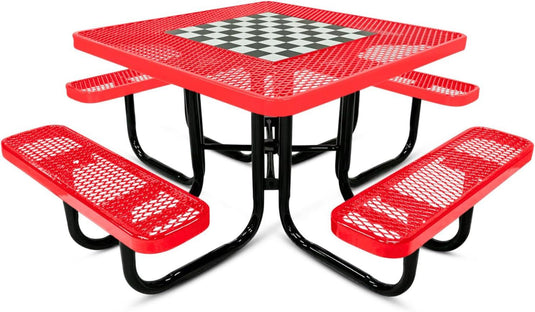 Game-Edition Outdoor Commercial Picnic Tables - Coated Outdoor Furniture