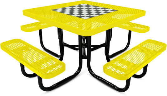 Game-Edition Outdoor Commercial Picnic Tables - Coated Outdoor Furniture