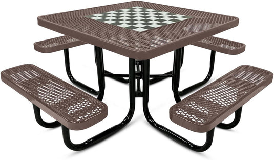 Game-Edition Outdoor Commercial Picnic Tables - Coated Outdoor Furniture