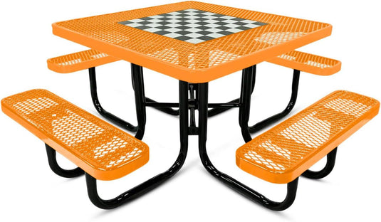 Game-Edition Outdoor Commercial Picnic Tables - Coated Outdoor Furniture