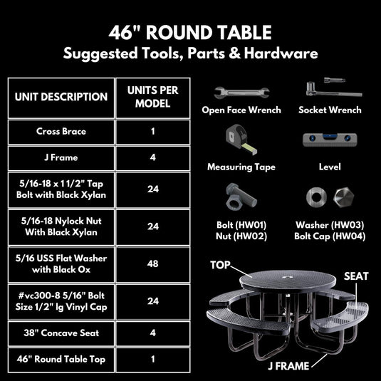 Game-Edition Outdoor Commercial Picnic Tables - Coated Outdoor Furniture