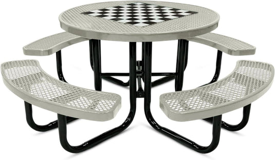 Game Edition Square & Round Outdoor Picnic Tables - Coated Outdoor Furniture