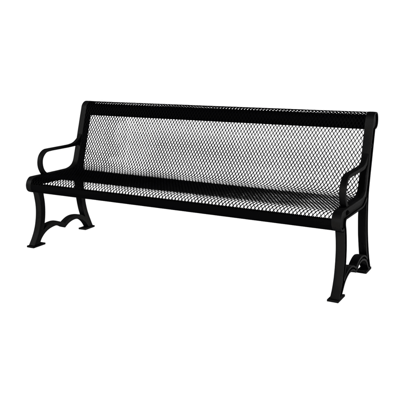 Load image into Gallery viewer, Heavy-Duty Expanded Metal Garden Bench - Coated Outdoor Furniture
