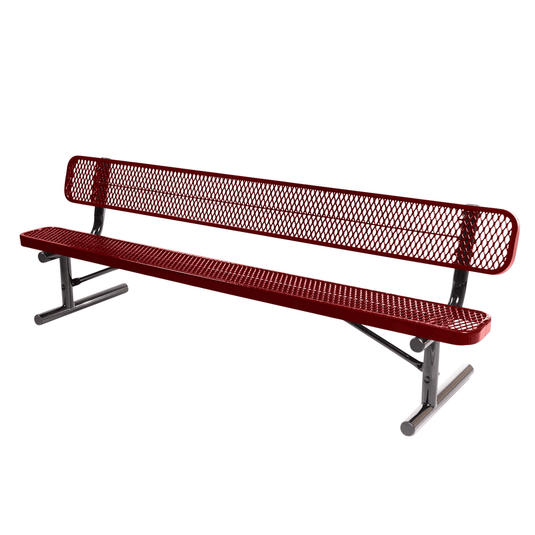 High-Quality Expanded Metal Park Bench with Portable Frame - Coated Outdoor Furniture