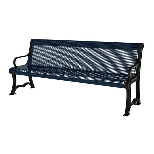 Punched Steel Garden Bench – Durable and Stylish Outdoor Seating - Coated Outdoor Furniture