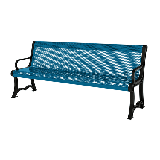 Punched Steel Garden Bench – Durable and Stylish Outdoor Seating - Coated Outdoor Furniture