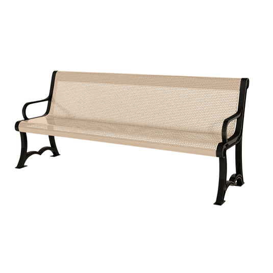 Punched Steel Garden Bench – Durable and Stylish Outdoor Seating - Coated Outdoor Furniture