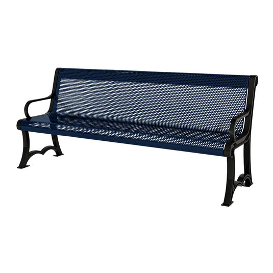 Punched Steel Garden Bench – Durable and Stylish Outdoor Seating - Coated Outdoor Furniture