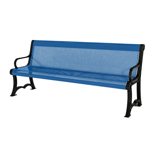 Punched Steel Garden Bench – Durable and Stylish Outdoor Seating - Coated Outdoor Furniture