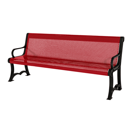 Punched Steel Garden Bench – Durable and Stylish Outdoor Seating - Coated Outdoor Furniture