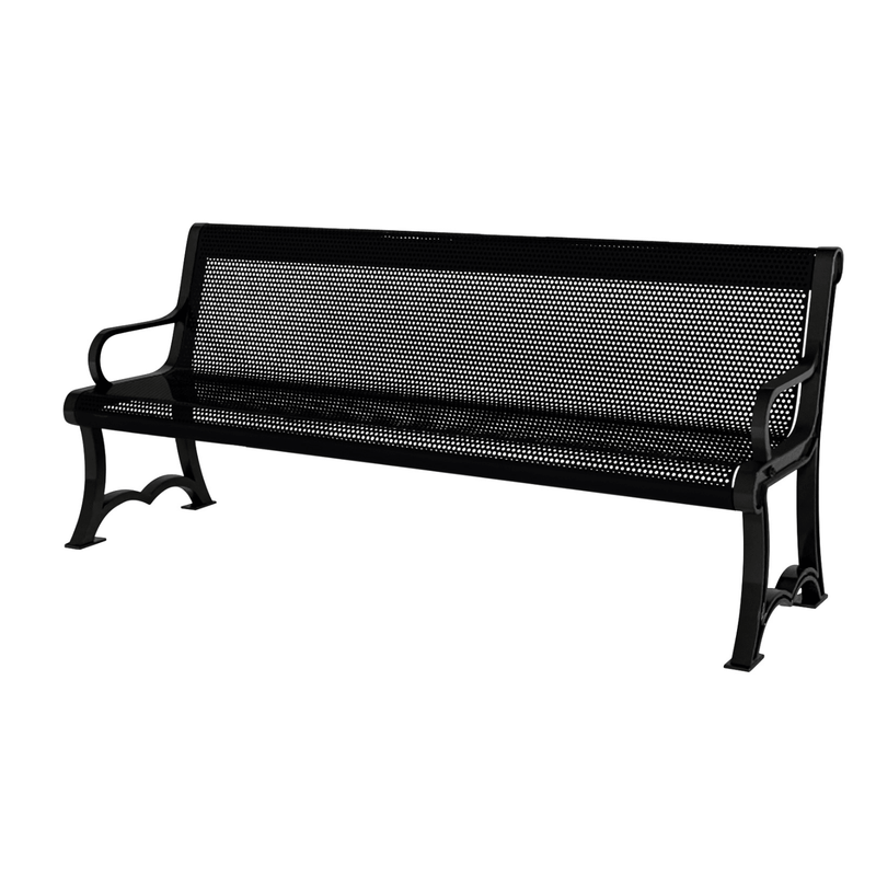 Load image into Gallery viewer, Punched Steel Garden Bench – Durable and Stylish Outdoor Seating - Coated Outdoor Furniture
