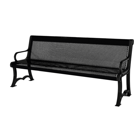 Punched Steel Garden Bench – Durable and Stylish Outdoor Seating - Coated Outdoor Furniture