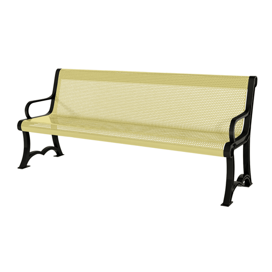 Punched Steel Garden Bench – Durable and Stylish Outdoor Seating - Coated Outdoor Furniture