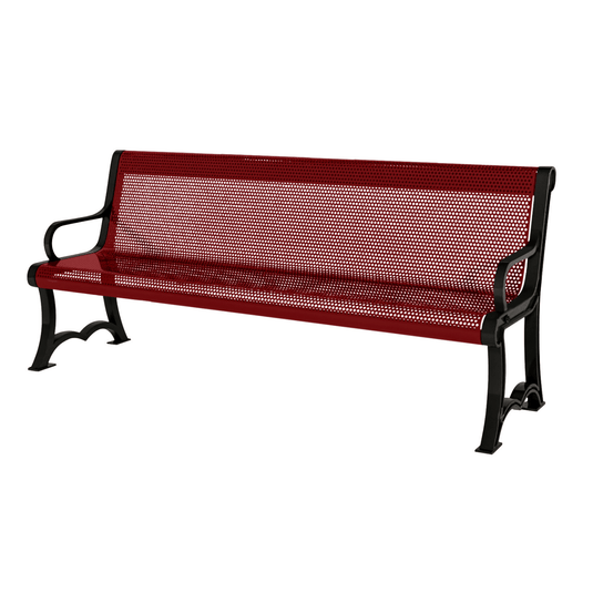 Punched Steel Garden Bench – Durable and Stylish Outdoor Seating - Coated Outdoor Furniture