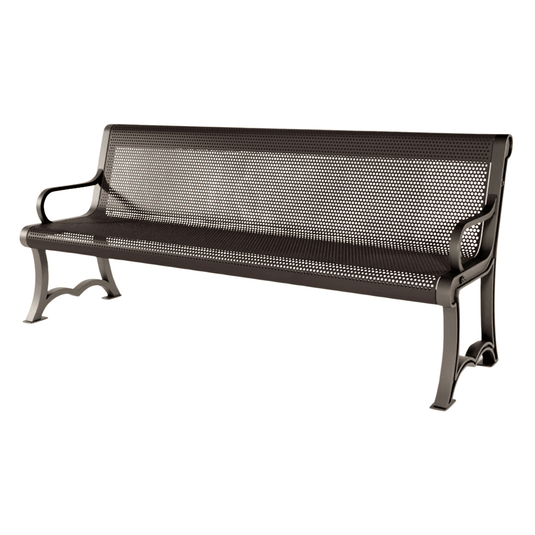 Punched Steel Garden Bench – Durable and Stylish Outdoor Seating - Coated Outdoor Furniture