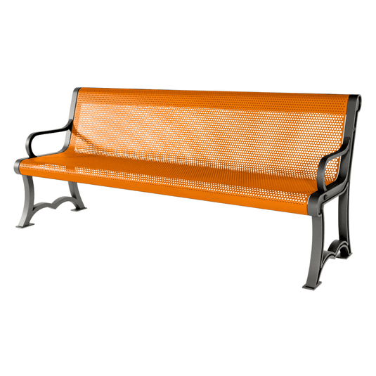 Punched Steel Garden Bench – Durable and Stylish Outdoor Seating - Coated Outdoor Furniture