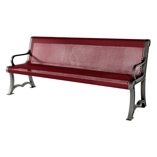 Punched Steel Garden Bench – Durable and Stylish Outdoor Seating - Coated Outdoor Furniture