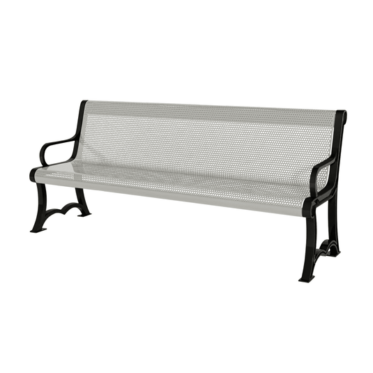 Punched Steel Garden Bench – Durable and Stylish Outdoor Seating - Coated Outdoor Furniture