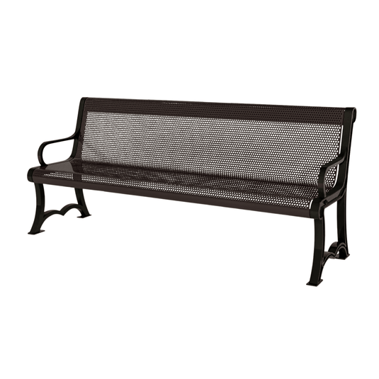 Punched Steel Garden Bench – Durable and Stylish Outdoor Seating - Coated Outdoor Furniture