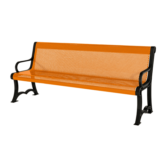 Punched Steel Garden Bench – Durable and Stylish Outdoor Seating - Coated Outdoor Furniture