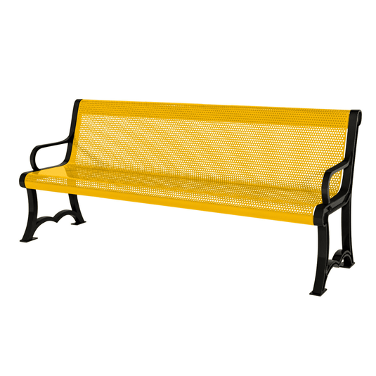 Punched Steel Garden Bench – Durable and Stylish Outdoor Seating - Coated Outdoor Furniture