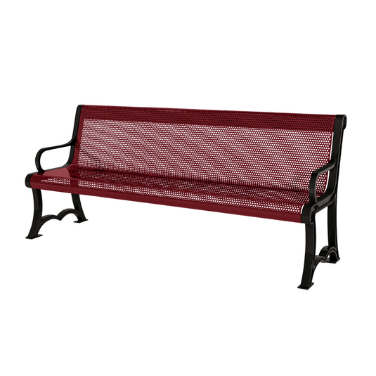 Punched Steel Garden Bench – Durable and Stylish Outdoor Seating - Coated Outdoor Furniture