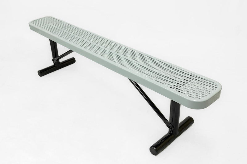 Load image into Gallery viewer, Punched Steel Park Bench with Portable Frame - Coated Outdoor Furniture
