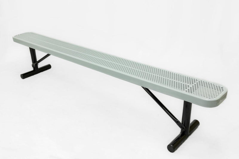 Load image into Gallery viewer, Punched Steel Park Bench with Portable Frame - Coated Outdoor Furniture
