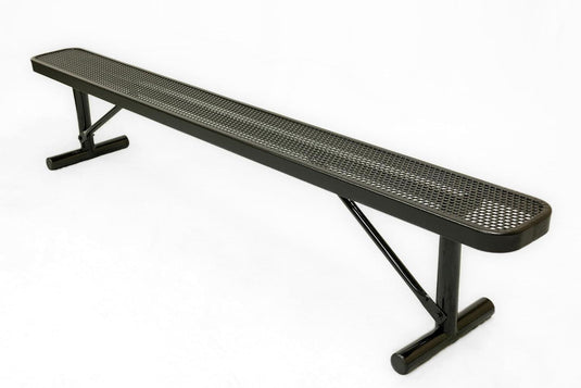 Punched Steel Park Bench with Portable Frame - Coated Outdoor Furniture