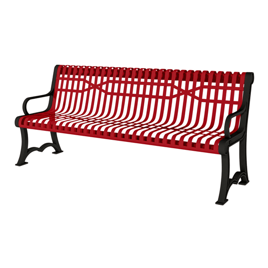 Slatted Steel Garden Bench – Robust and Elegant Outdoor Seating - Coated Outdoor Furniture