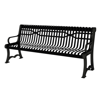 Slatted Steel Garden Bench – Robust and Elegant Outdoor Seating - Coated Outdoor Furniture