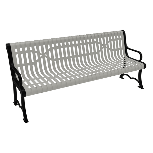 Slatted Steel Garden Bench – Robust and Elegant Outdoor Seating - Coated Outdoor Furniture