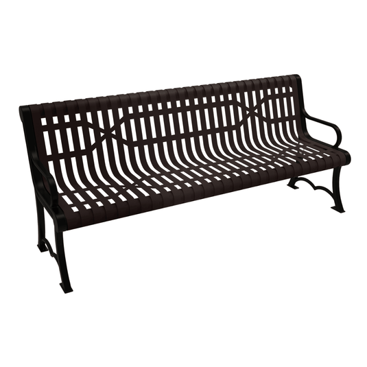 Slatted Steel Garden Bench – Robust and Elegant Outdoor Seating - Coated Outdoor Furniture