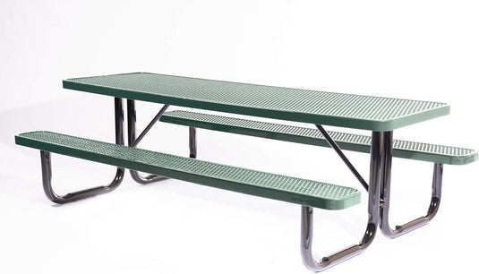 Traditional Rectangular Outdoor Picnic Tables - Coated Outdoor Furniture