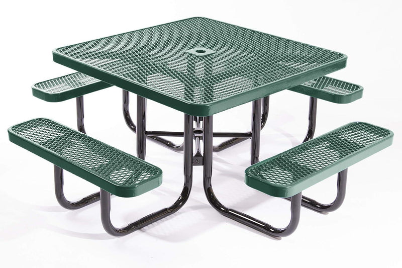 Load image into Gallery viewer, Traditional Square &amp; Round Outdoor Picnic Tables - Coated Outdoor Furniture
