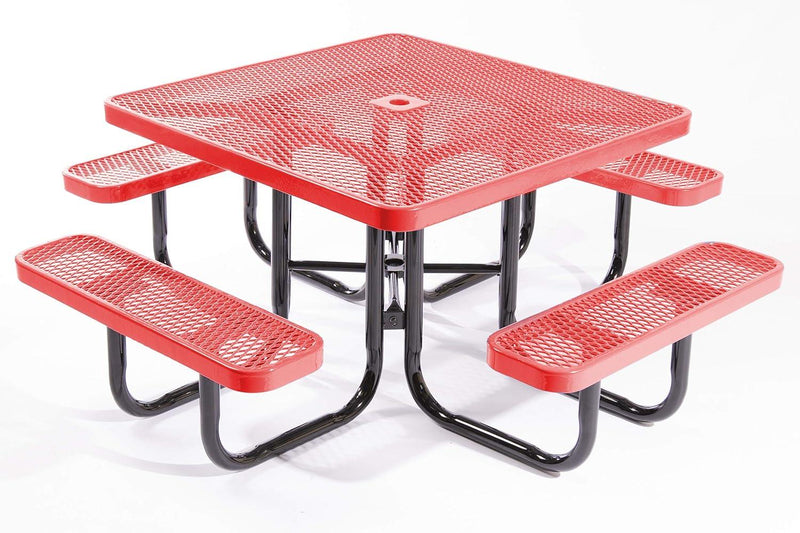 Load image into Gallery viewer, Traditional Square &amp; Round Outdoor Picnic Tables - Coated Outdoor Furniture
