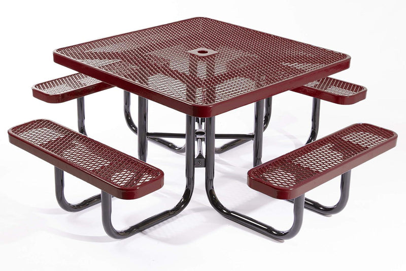 Load image into Gallery viewer, Traditional Square &amp; Round Outdoor Picnic Tables - Coated Outdoor Furniture
