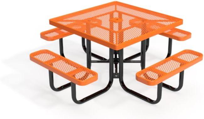 Load image into Gallery viewer, Traditional Square &amp; Round Outdoor Picnic Tables - Coated Outdoor Furniture
