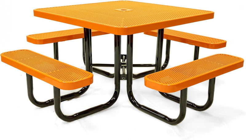 Load image into Gallery viewer, Traditional Square &amp; Round Outdoor Picnic Tables - Coated Outdoor Furniture
