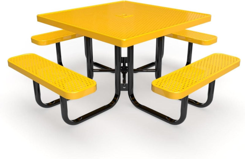 Load image into Gallery viewer, Traditional Square &amp; Round Outdoor Picnic Tables - Coated Outdoor Furniture
