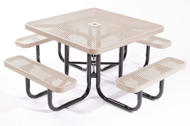 Load image into Gallery viewer, Traditional Square &amp; Round Outdoor Picnic Tables - Coated Outdoor Furniture
