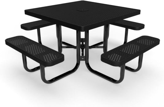 Traditional Square & Round Outdoor Picnic Tables - Coated Outdoor Furniture