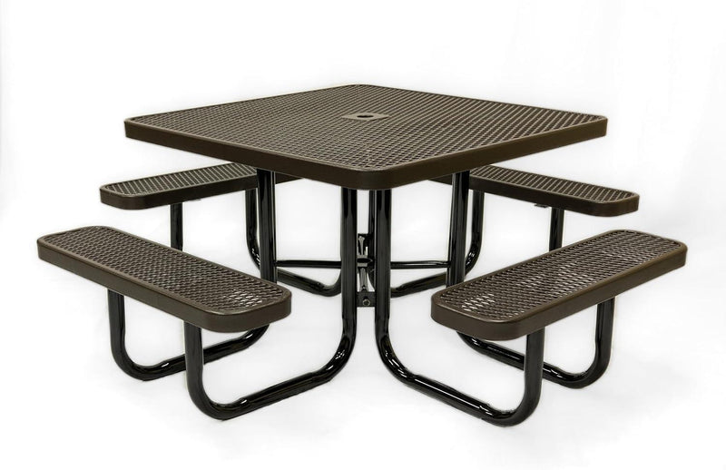 Load image into Gallery viewer, Traditional Square &amp; Round Outdoor Picnic Tables - Coated Outdoor Furniture
